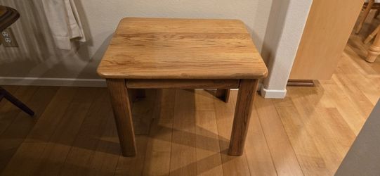 Solid Oak End Table