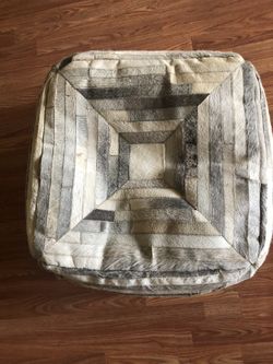 Cowhide ottoman