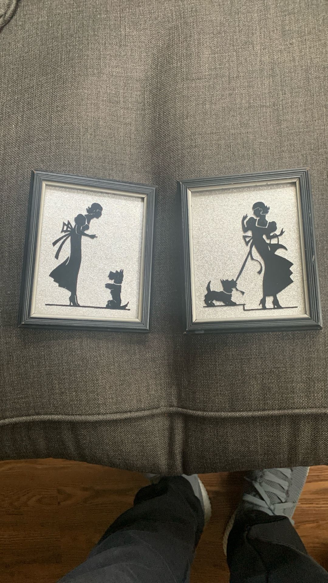 Vintage Reverse Painting On Glass Say Please And Displease