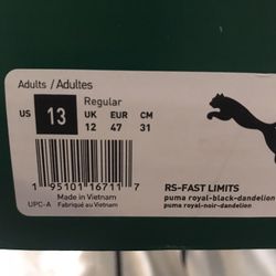Size 13 - PUMA RS-Fast Limits (multicolor)