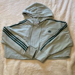 Large adidas cropped hoodie 