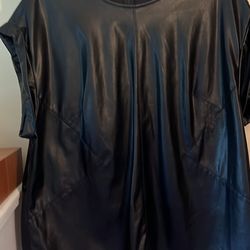 Women Shirt Leather Look