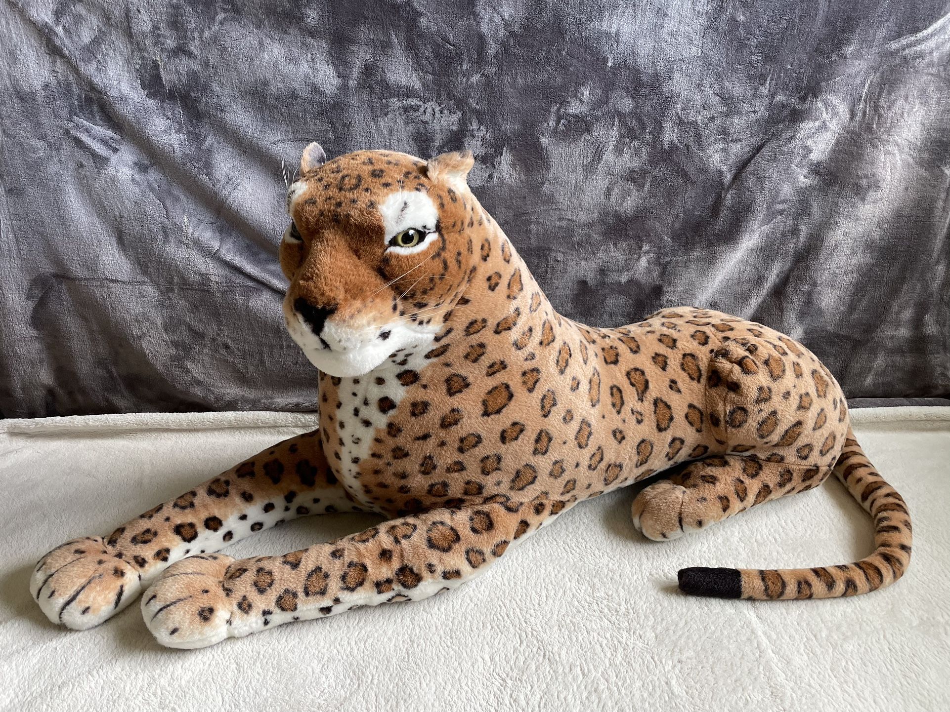 Realistic Giant Spotted Leopard Stuffed Animal Plush Toy