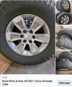 Stock Rims & tires off 2021 chevy silverado 1500