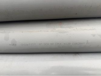 (4” SCH 80 Corzan CPVC, Georg Fischer) 20ft long each