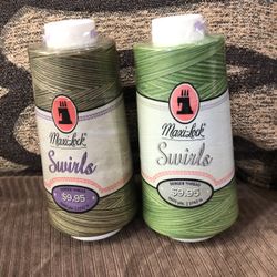 Set of 2 New Maxi-Lock Serger ThreadSWIRLS
