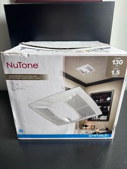 NuTone QTN130LE1 Quiet 130 CFM Ceiling Bathroom Exhaust Fan with Light