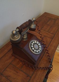 Push button real wood professional styled phone