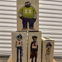 RARE Kidrobot 2004 Gorillaz Figures - White Edition - Set of 4
