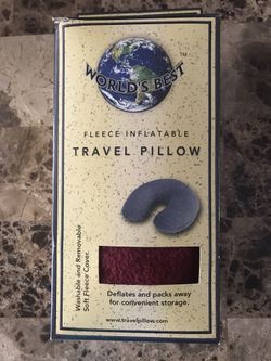 Fleece Inflatable Travel Pillow