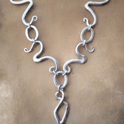 Handcrafted Silver Fork tines Necklace