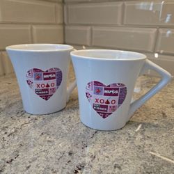 NEW Pair of Hershey chocolate kiss mug with heart design