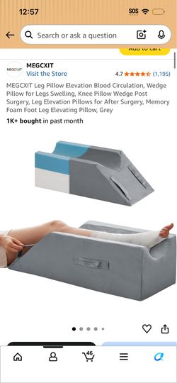 M EGCXIT Leg Pillow Elevation Blood Circulation, Wedge Pillow for Legs Swelling, Knee Pillow Wedge Post Surgery, Leg Elevation Pillows for After Surge