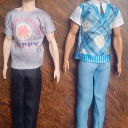 Two "Ken" Barbie Dolls By Mattel 