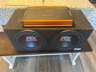 Dual MTX Audio Subwoofer Box with Amplifier