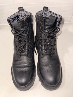 Coach Black Leather Combat Boots M9.5