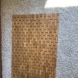 Non-Skid Bamboo Wood Shower Mat 