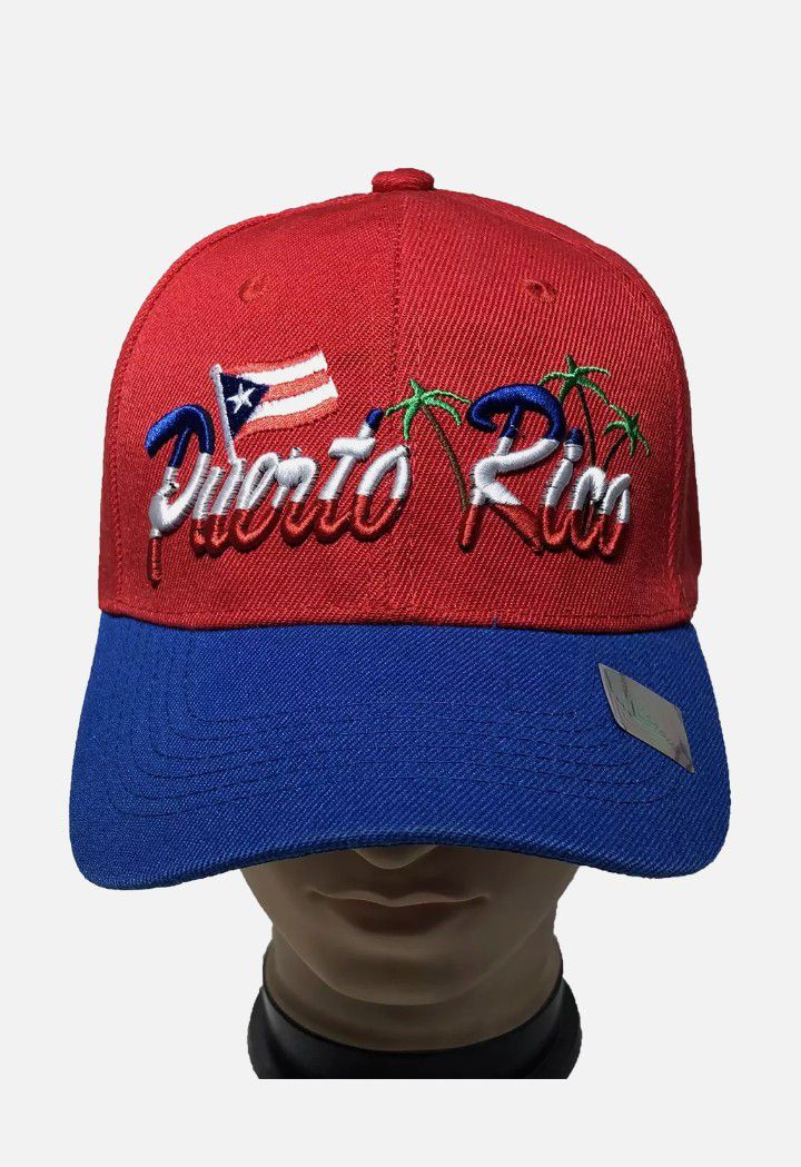 Puerto Rico Embroidered Adjustable Baseball Cap