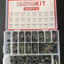 Electrolytic Capacitors Kit 500 Pieces
