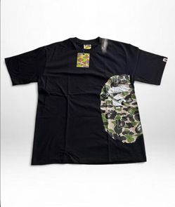 Black and Green Camo Bape Tee