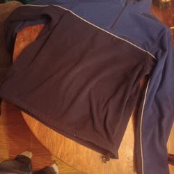 Old Navy Two-Toned Blue Zip-up Sweatshirt Size: Large 
