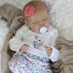 Lifelike Reborn Baby Doll - 17 Inch Baby Soft Body Realistic, Posable Body