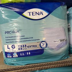 Tena Adult Diapers Large- 18 Packs Of 16