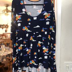Disney Pixar Theme Tunic Top Size 3X.  Brand New With Tags Never Worn 