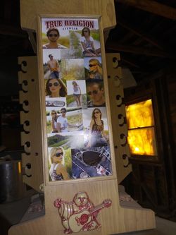 True Religion sunglasses display