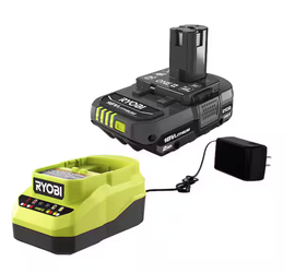 Ryobi ONE+ 18V Lithium 2.0 Ah Compact Battery and Charger Starter Kit