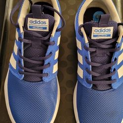 ADIDAS NEO- Men Size 10 -Blue & White  /  👍 New-Cloudfoam Footbed