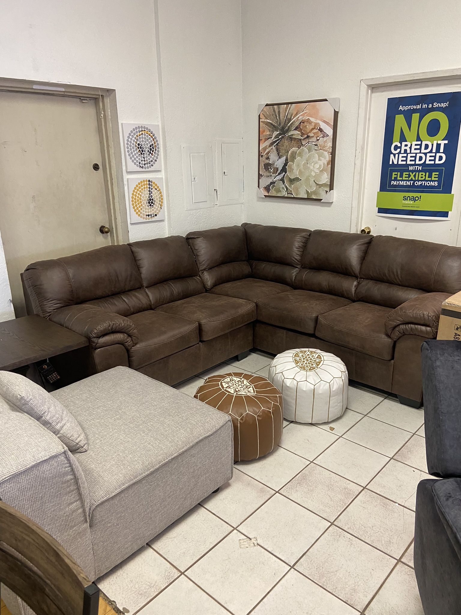 Ashley Brown Sectional Home & Garden
