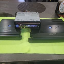 2 AMPLIFIER ALPINE Y RADIO ALPINE 