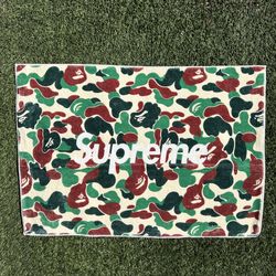 Supreme Bape Camo Soft Rug 40 Inches X 24 Inches Brand New 