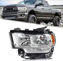 New Halogen Headlight Assembly Left Driver Side (ONLY) For 2019-2024 Dodge RAM 2(contact info removed)