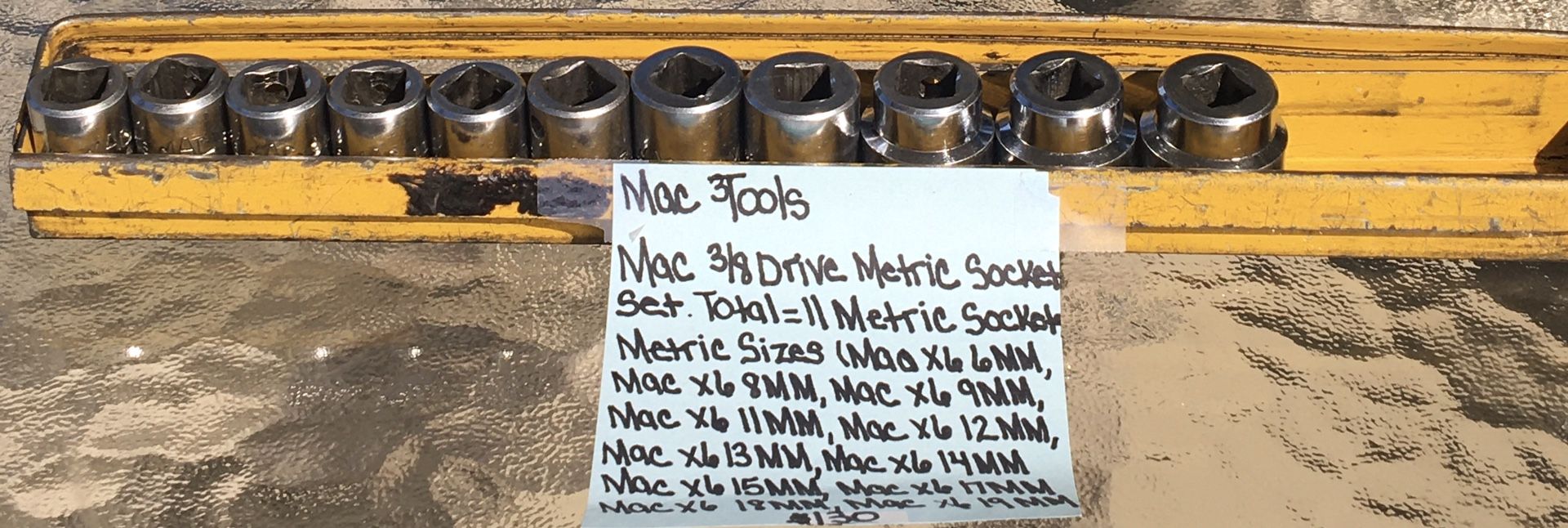 Mac 3/8 Drive Metric Socket (11 total)