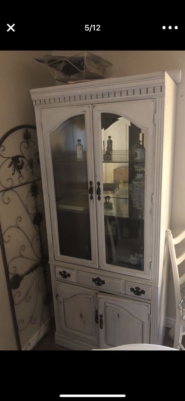 Shabby Chic China Cabinet W Light For Sale In San Diego Ca Offerup