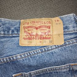 Vintage Levis Size 28 32 Light Blue 501