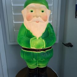Don Featherstone Union Products 28" Green Elf Gnome Leprechaun Blow Mold 1990s