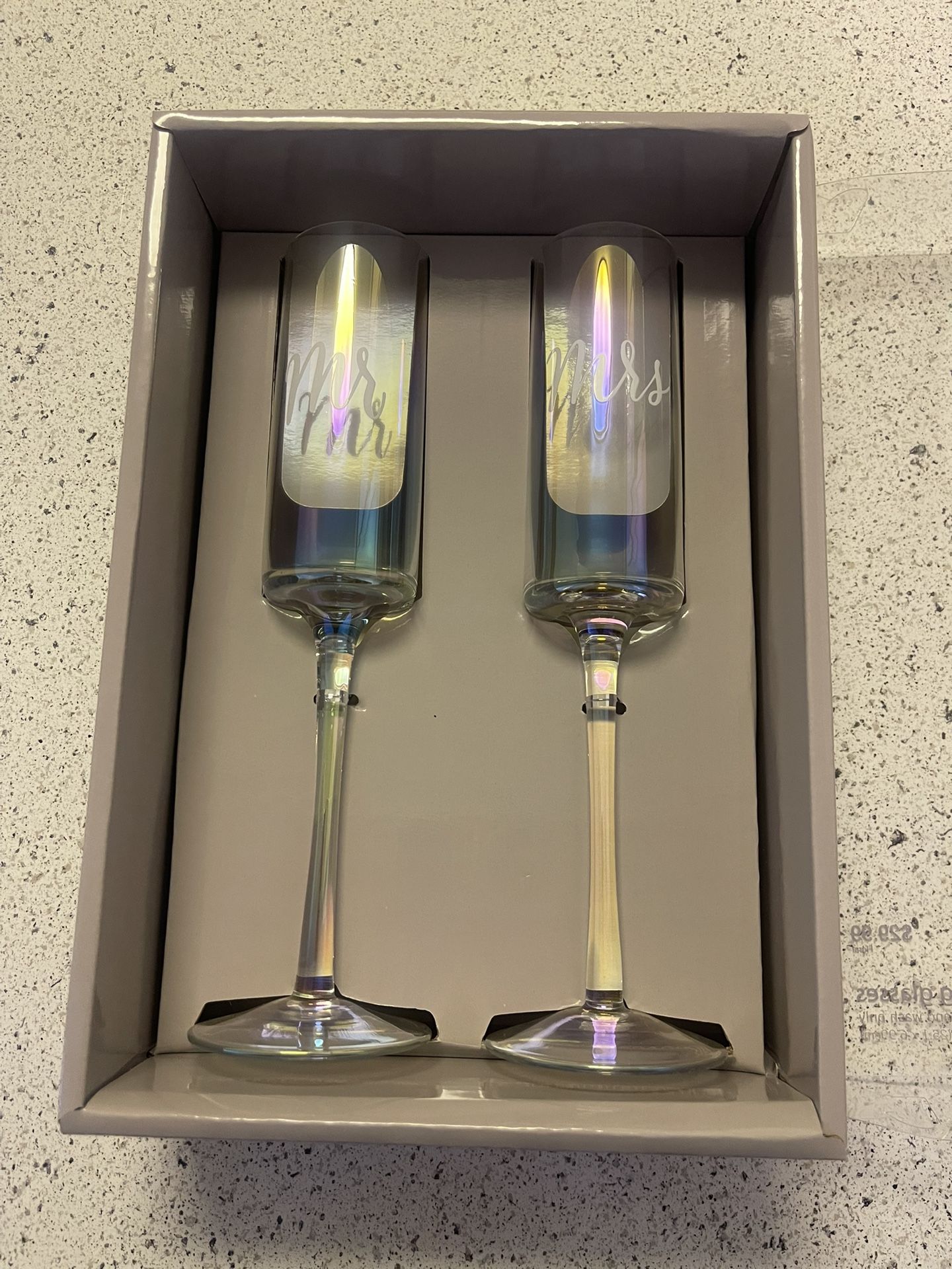 Mr & Mrs Champagne Glasses