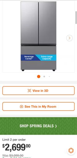 Refrigerator Samsung Bespoke 3 Door in Stainless Steel