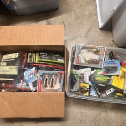 Massive Lot Of Fishing Lures/soft Plastics/hooks And More 