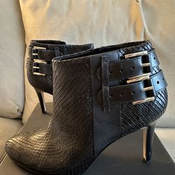 Ann Taylor Amalia Double Buckle Ankle Booties