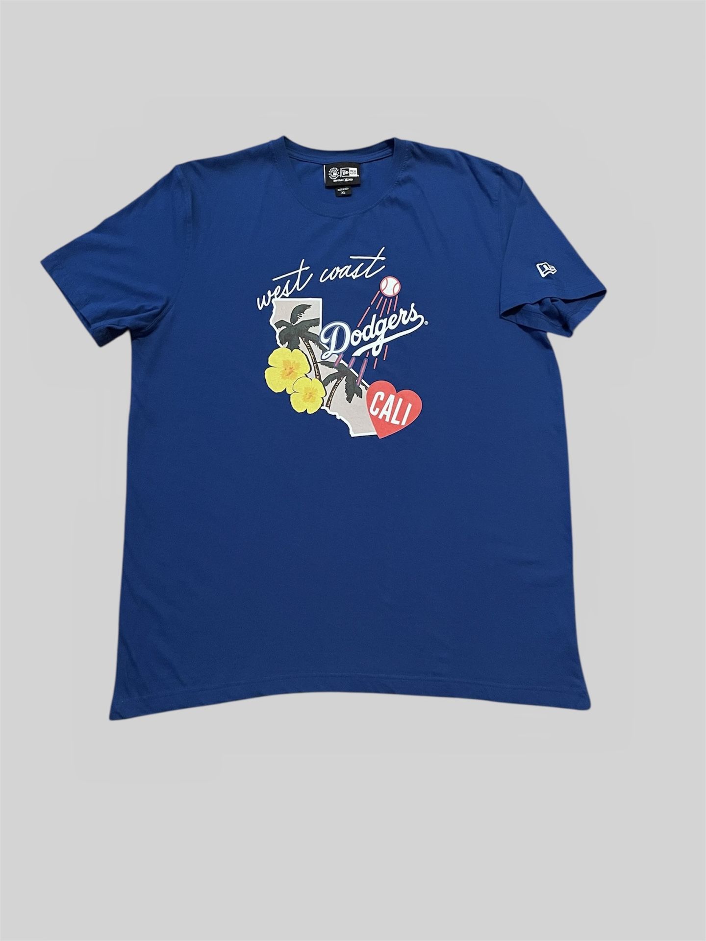 Los Angeles Dodgers “West Coast Cali” new era blue T shirt Size XL