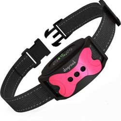 NEW! Rechargeable Smart No-Shock Bark Collar for Dogs 8-110 pounds, Waterproof, Pink