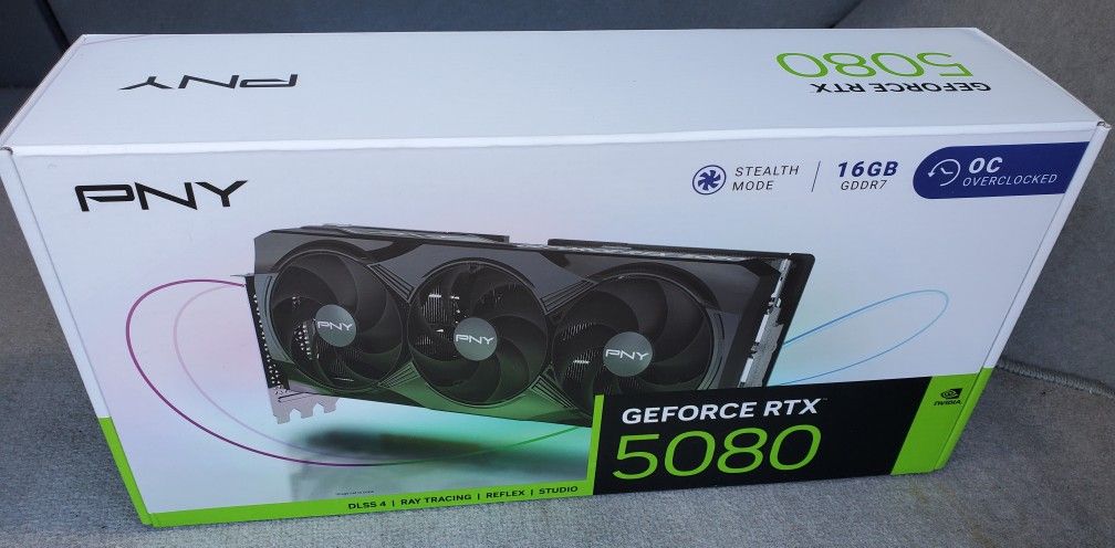NEW PNY GeForce RTX 5080 OC Triple Fan Graphics Video Card