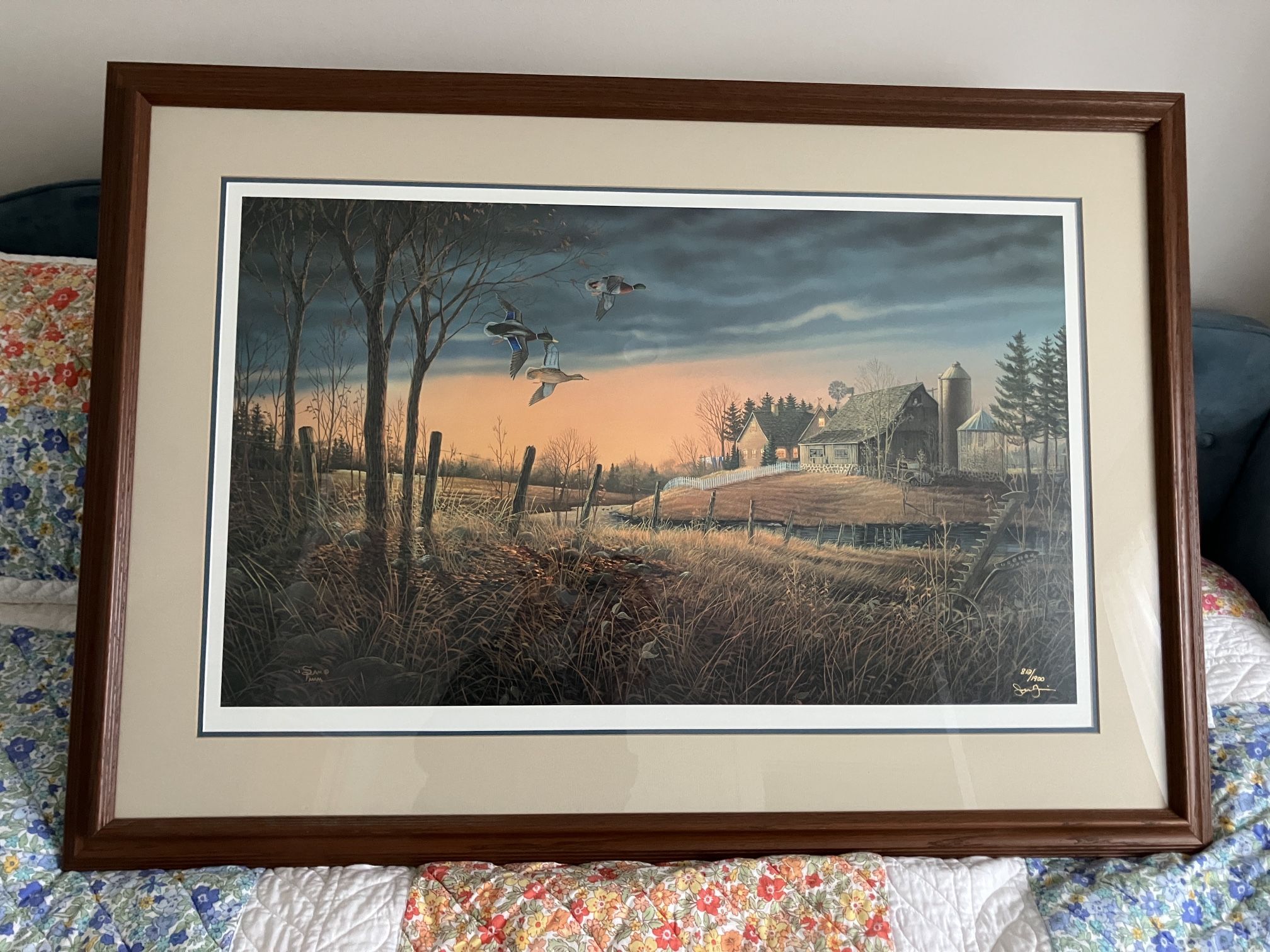 Sam Timm Old Farm Mallards signed Print 41” x29”