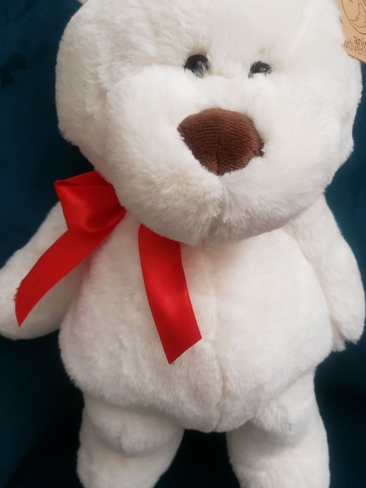 Animal Adventure Teddy Bear Red Embroidered Heart 20" Plush Stuffed Animal Toy