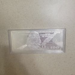 $100 Denomination 4 Oz 999 Silver Bar