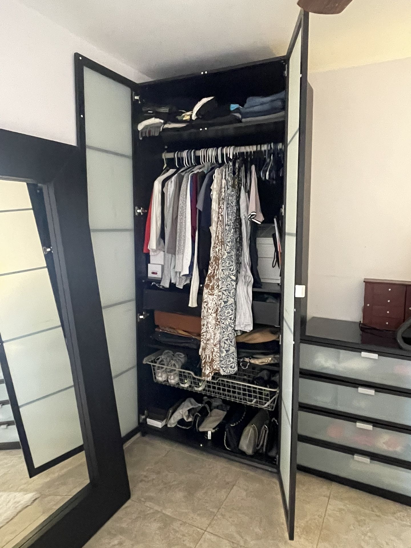 Modern Espresso Wardrobe Closet for Sale in Laud By Sea, FL OfferUp